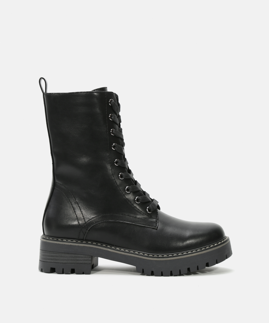 Botines planos militares image number null